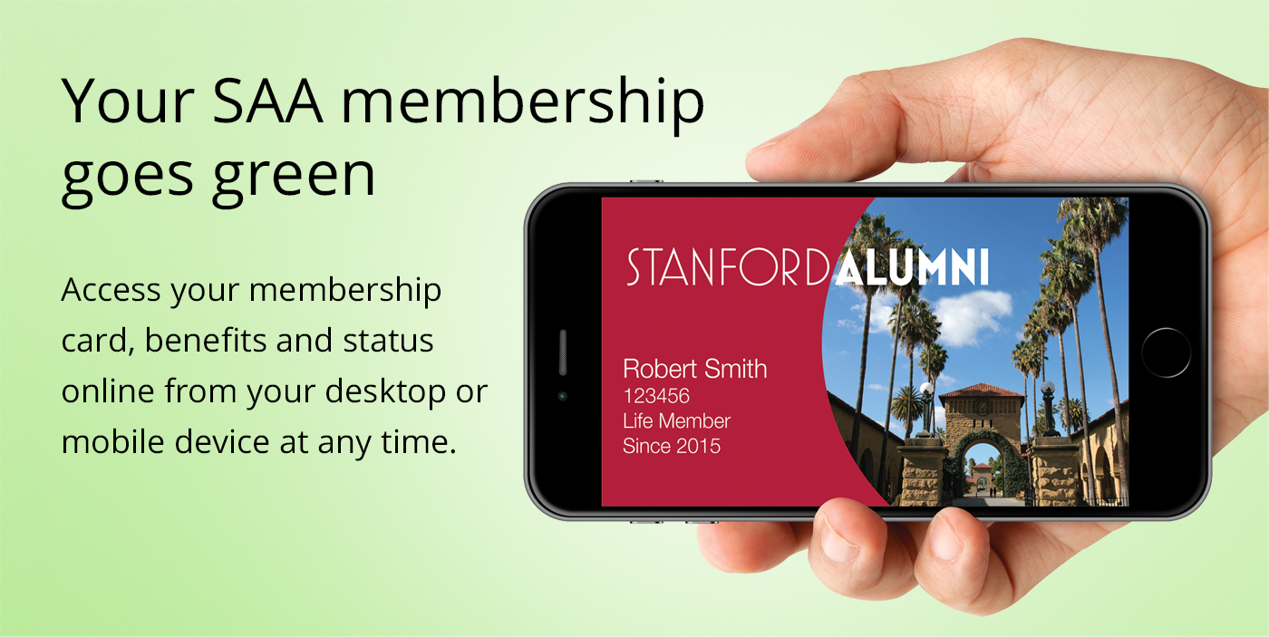 Your SAA membership goes green - Access your membership card, benefits and status online from your desktop or moible device at any time.